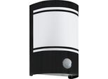 Lampada Da Parete Per Esterni Eglo 99566 Cerno IP44 40 W Nero Con Sensore Di Movimento