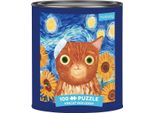 Mudpuppy Puzzle In Scatola Artsy Cats: Vincat Van Gogh 100 Pezzi