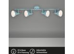 Lampada Da Soffitto Orientabile Retrò 4Xe14 40W Orientabile Menta-Bianco Metallo Briloner