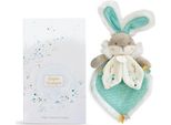 Set Regalo Doudou - Amico Coniglio Turchese Giocattolo 24 Cm