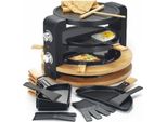 Macchina Per Raclette 8/10 Persone 1500W + Grill + Crepe Maker Kitchen Chef Kcwood.8.Super
