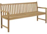 Syfax™ Panca Da Giardino Con Cuscino Rosso 175 Cm In Legno Di Teak