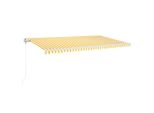 Tenda Automatica Con Led E Sensore Vento 600X350 Cm Giallo/Bianco