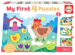 Educa 18899, Mamma E Bambino, I Miei Primi Puzzle Per Bambini Dai 2 Anni, Animali Della Fattoria, Set Di Puzzle, Puzzle Di Animali