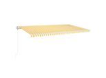Tenda Retrattile Automatica 600X350 Cm Giallo E Bianco