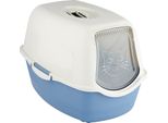 Rotho Bailey Hooded Litter Box Blue White
