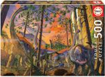 Educa 19001, Curioso, Puzzle Da 500 Pezzi Per Adulti E Bambini A Partire Dai 10 Anni, Dinos, Vincent Hie