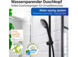 Wenko Soffione Doccia A Pioggia Watersaving Ø11Cm Rotondo Nero Doccia A Mano Benessere