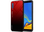Cadorabo Custodia Per Samsung Galaxy A7 2018 Custodia Protettiva In Nero Custodia Per Telefono Cellulare Custodia Tpu Custodia Cover Vetro Temperato