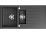 Lavelli Sapho - Lavello In Granito, 960X480 Mm, Nero GR1334