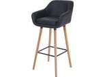 Sgabello Da Bar Malmö T381, Sgabello Da Banco Certificato Mvg ~ Similpelle, Nero