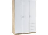 Dmora Guardaroba 3 Ante Apaches 52X121 Cm Bianco, Appendiabiti 3 Ante