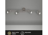 Lampada Da Soffitto A Led Spot 4Xgu10 3000K Orientabile 12W Nichel Opaco Briloner