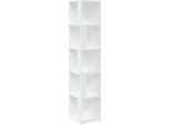 Vidaxl Scaffale Ad Angolo Bianco 33X33X164,5 Cm Materiale A Base Di Legno