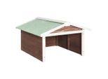 Vidaxl Garage Per Robot Tagliaerba 72X87X50 Cm In Legno Di Abete Bianco Moka