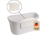 Cestino Sospeso Intirilife In Bianco Con Spatola Per Rifiuti - Cestino Multiuso Per Cucina, Bagno, Rifiuti Organici, Rifiuti Residui