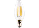 Lampadina A Filamento Led, E14, 4,5W, 470Lm, 2700K, Bianco Caldo