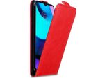 Cadorabo Cover Per Motorola Moto E20 / E30 / E40 Cover Protettiva In Rosso Flip Case Custodia Per Cellulare Case Cover