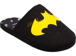 Batman - Pantofole Da Uomo, Logo Slavato NS6533 (45,5 Eu - 47 Eu) (Nero/Giallo)