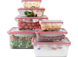 Classbach® Contenitori Per Alimenti Con Coperchio | Set Di 7 | 100% A Prova Di Perdite | Meal Prep Boxes | Adatti Per Microonde, Lavastoviglie E Congelatore | C-FHD 4008 K