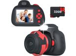 Bambini Fotocamera Digitale Giocattolo, 48MP Built-In 32GB Sd Card Selfie Fotocamera Bambini Per 3-12 Anni Età Regalo Di Compleanno Bambini Giocattolo, Nero