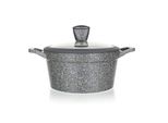 Casseruola Con Superficie Antiaderente Granite 20 Cm, Fondo Spruzzato, Coperchio