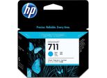 Cartuccia D'inchiostro Hp 711 Ciano CZ134A Originale In Confezione Da 3 Pezzi