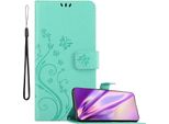 Cadorabo Cover Per Motorola Edge 20 Cover Protettiva In Turchese Cover Protettiva Cover Per Telefono Cellulare Cover Fiori Custodia Fiore