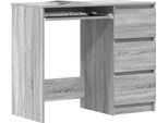Scrivania Grigia Sonoma 90X45X76 Cm In Materiale Ligneo