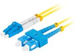Lanberg Sm SC/UPC-LC/UPC Duplex Cavo Patch In Fibra Ottica 3,0Mm Lszh G657A1 1M Giallo