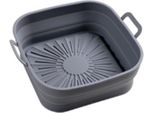 Inf Stampo In Silicone Pieghevole Quadrato Per Friggitrice Ad Aria 17,5 Cm Grigio