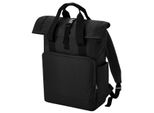 Bagbase - Uomo/Donna Zaino Unisex, Roll Top, Materiale Riciclato RW8460 (Taglia Unica) (Nero)