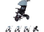 Triciclo Chipolino 4 In 1 Pegas Regolabile, Sedile Reversibile, Maniglione Di Spinta, Tetto Verde