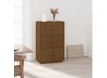 Vidaxl Credenza Marrone Miele 67X40X108,5 Cm In Legno Di Pino Massiccio