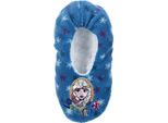 Frozen - La Regina Dei Ghiacci Anna Elsa Pantofole Invernali Pantofole In Pile Caldo Foderato In Gomma Borchie, Colore:Blu, Taglia:25/26 Eu