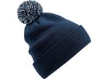 Beechfield - Cappello "Snowstar"" In Materiale Riciclato BC4951 (Taglia Unica) (Blu Scuro/Grigio Chiaro)"