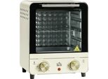 Homcom Mini Forno 15L, Forno Per Pizza A Convezione, 1000 W Mini Forno Elettrico Con Set Di Teglie, Vassoio Per Le Briciole, Timer Di 1 Ora, 60-230℃, Bianco Crema