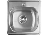 Lavelli Aqualine - Lavello 480X480 Mm, Acciaio Inox AQ4848B