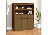 Credenza Marrone Miele 89X40X116,5 Cm In Legno Di Pino Massiccio
