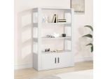 Credenza Bianca 80X30X119,5 Cm Materiale A Base Di Legno