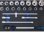Bgs Carrello Officina Inserto 3/3: Set Di Chiavi A Bussola Con Attacco Quadro 20 Mm (3/4") 21 Pezzi - 6080"
