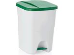 Cestino A Pedale Con Coperchio Verde, 40 Litri