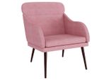 Vidaxl Poltrona Rosa 63X76X80 Cm In Velluto