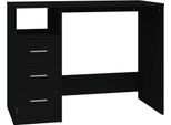 Syfax™ Scrivania Con Cassetti Nera 102X50X76 Cm In Legno Multistrato
