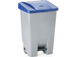 Cestino A Pedale Con Coperchio Blu, 80 Litri