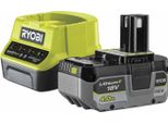Ryobi RC18120-140X Batteria + Caricatore 18V Caricatore Rapido 4Ah Originale One+ Nuovo