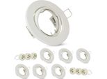 Zmh Set Di 6 Cornici Da Incasso Bianco GU10 Cornice Per Faretto Da Incasso Con Foro Base Diametro 50 Mm Faretto Da Incasso Orientabile 30°Spot Per Lampadine Led Alogene