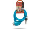 Wheelzone Heavy Duty - Lucchetto Per Bicicletta - 120 Cm - Lucchetto A Catena - Lucchetto Con 2 Chiavi - Lucchetto A Cavo - Serrature - Impermeabile - Blu - 57077BL