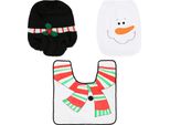 Springos Tappetino Da Bagno Set Da Bagno Con Disegno Del Pupazzo Di Neve Set Di 3 Copriwater Copriwater Copri Cassetta Di Carta Igienica Bagno