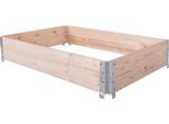 Rojaplast Letto Da Giardino Rialzato, Pieghevole, Legno, Pino 120 × 80 × 20 Cm